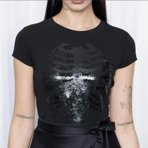 Mary Wyatt Ribcage Baby Tee